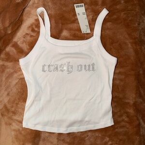 NWT Urban Outfitters Rhinestone Crash Out Tank
